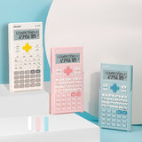 Deli 1700 Scientific Calculator Portable And Cute Student Calculator, White, Pink, Blue
