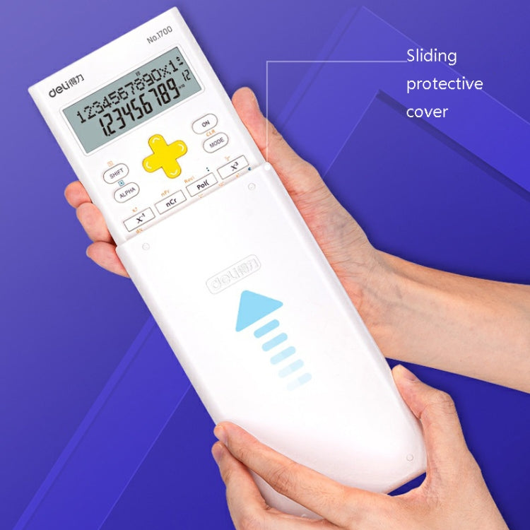 Deli 1700 Scientific Calculator Portable And Cute Student Calculator, White, Pink, Blue