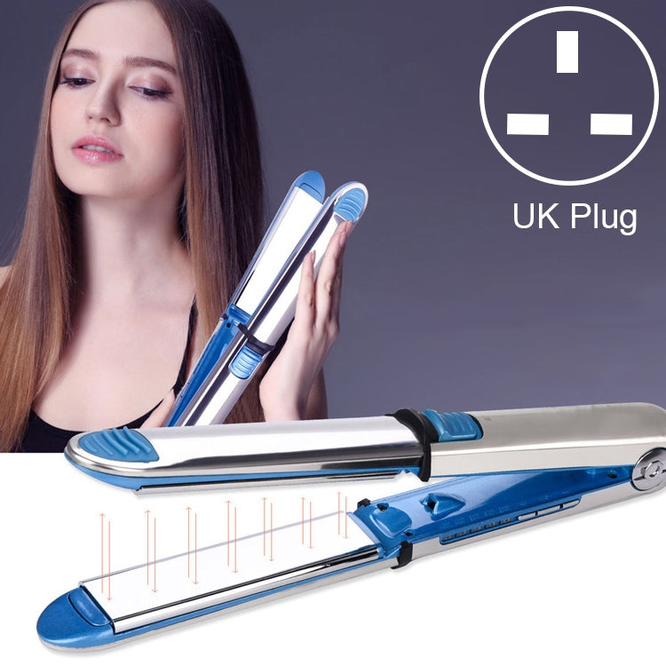 2 in 1 Titanium Hair Straighter Curler Iron, EU, US, UK UK