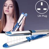 2 in 1 Titanium Hair Straighter Curler Iron, EU, US, UK UK