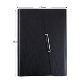 Business Notebook Imitation Leather PU Tri-Fold Loose-Leaf Notepad, A5