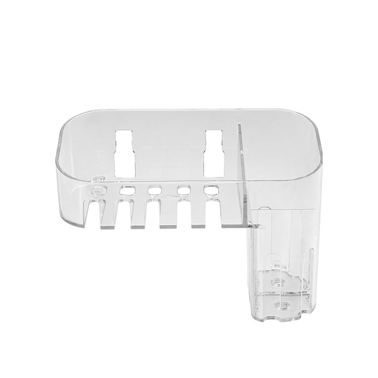 Magic Sticker Plastic Toiletry Makeup Storage Box Transparent Home Creative Organizing Box,Specification:, Shallow Style