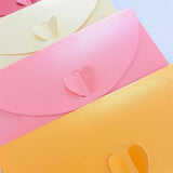 10pcs Love Buckle Pearl Paper Hot Stamping Envelope Invitation Letter