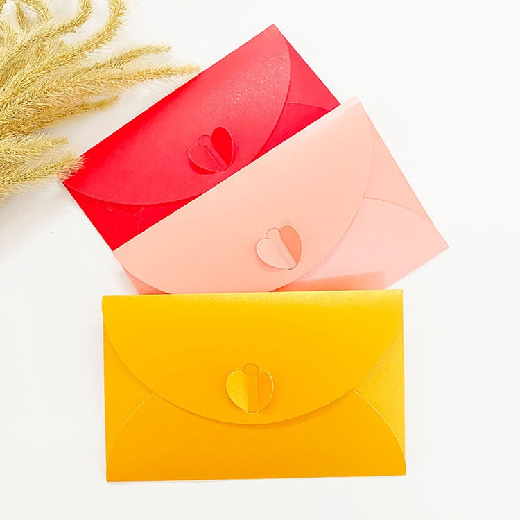 10pcs Love Buckle Pearl Paper Hot Stamping Envelope Invitation Letter