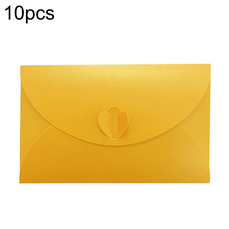 10pcs Love Buckle Pearl Paper Hot Stamping Envelope Invitation Letter Gold