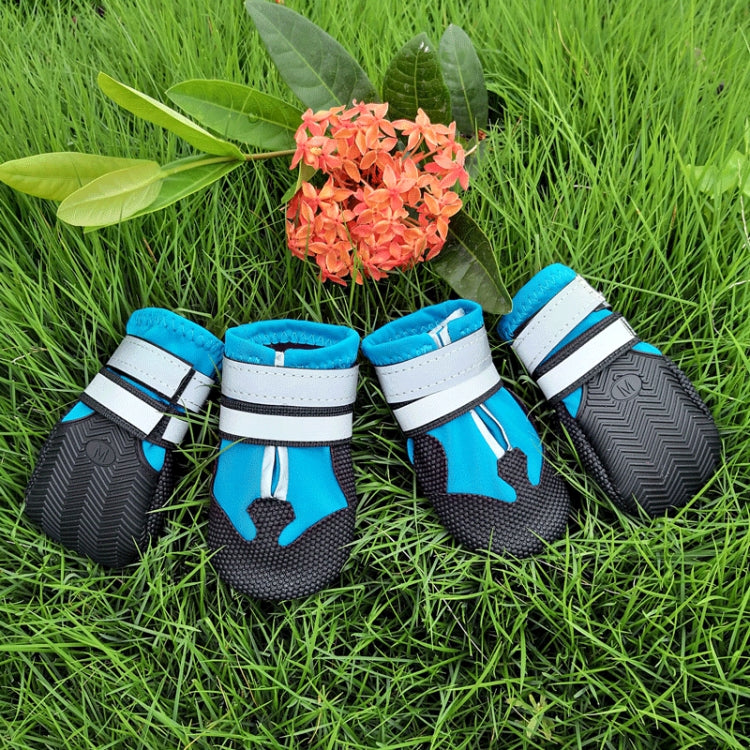 Wear-Resistant Non-Slip & Waterproof Pet Shoe Covers Medium And Large Dog Shoes, S Lake Blue, M Lake Blue, L Lake Blue, XL Lake Blue, XXL Lake Blue, S Orange, M Orange, L Orange, XL Orange, XXL Orange M Lake Blue