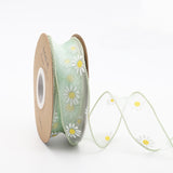 Small Daisy Mermaid Ribbon Flower Bouquet Handwriting Snow Yarn Ribbon, Beige, Black, White, Mint Green, Smoky Gray, Taro Purple, Pink