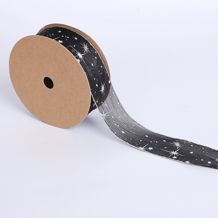 Starry Sky Yarn Ribbon Gift Box Packaging Bow Tie Ribbon, 2.5CM, 4CM