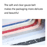 Starry Sky Yarn Ribbon Gift Box Packaging Bow Tie Ribbon, 2.5CM, 4CM