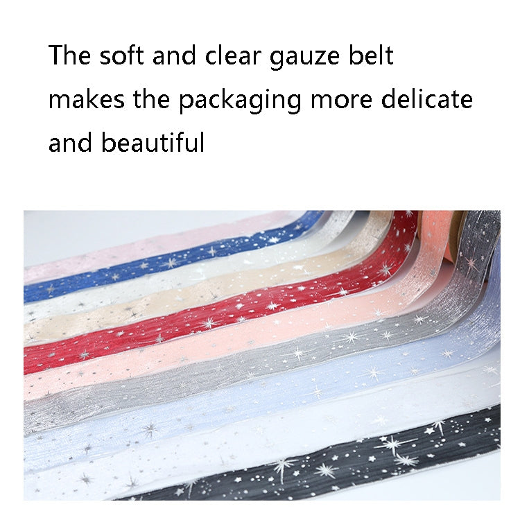Starry Sky Yarn Ribbon Gift Box Packaging Bow Tie Ribbon, 2.5CM, 4CM