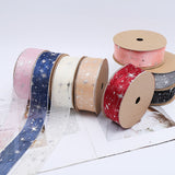 Starry Sky Yarn Ribbon Gift Box Packaging Bow Tie Ribbon, 2.5CM, 4CM