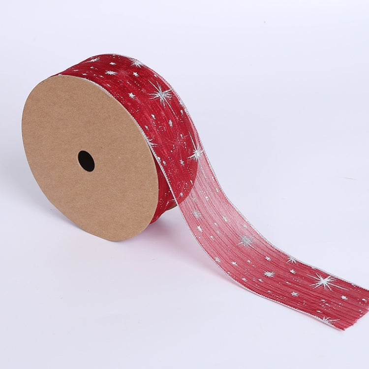 Starry Sky Yarn Ribbon Gift Box Packaging Bow Tie Ribbon, 2.5CM, 4CM