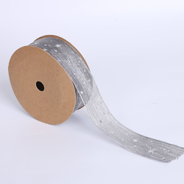 Starry Sky Yarn Ribbon Gift Box Packaging Bow Tie Ribbon, 2.5CM, 4CM