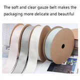 Starry Sky Cotton Ribbon Flower Wrapping Ribbon Baking Cake Bowknot Bandage Florist, Red, Green, Gray, Black, Off-white, Pink