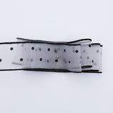 Transparent Snow Dots Yarn Ribbon Gift Box Packaging Material, 2.5cm, 4cm 2.5cm Starry Gray