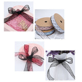 Transparent Snow Dots Yarn Ribbon Gift Box Packaging Material, 2.5cm, 4cm