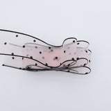 Transparent Snow Dots Yarn Ribbon Gift Box Packaging Material, 2.5cm, 4cm 4cm Starry Pink