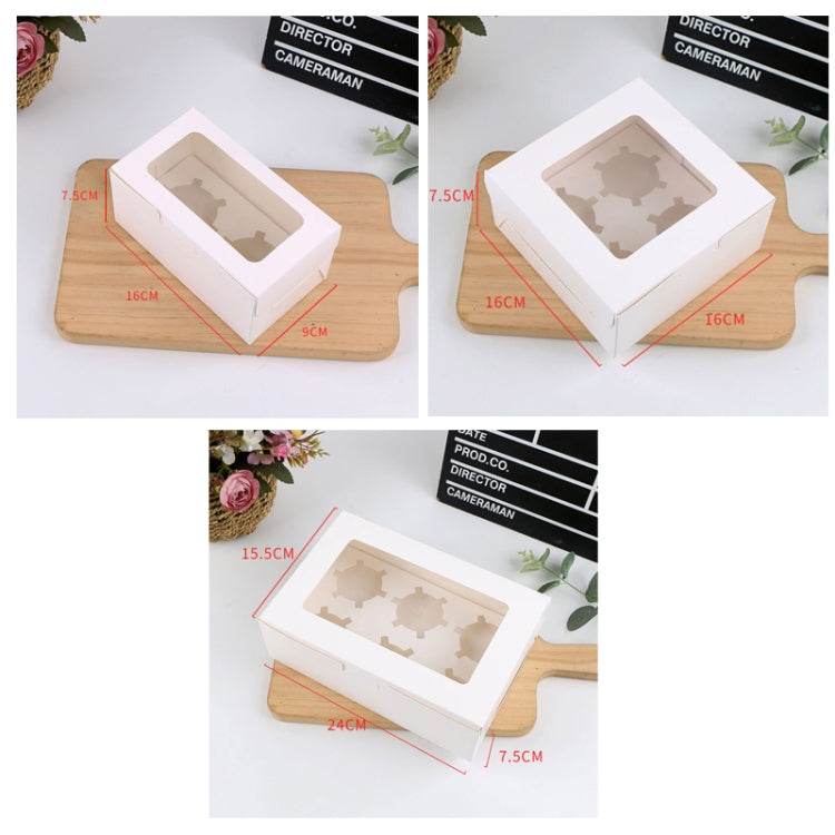 25 PCS Window Cupcake Packaging Box Muffin Cake Box With Inner Support, 2 In One (White), 2 In One (Marble), 2 In One (Kraft Paper), 4 In One (White), 4 In One (Marble), 4 In One (Kraft Paper), 6 In One (White), 6 In One (Marble), 6 In One (Kraft Paper)