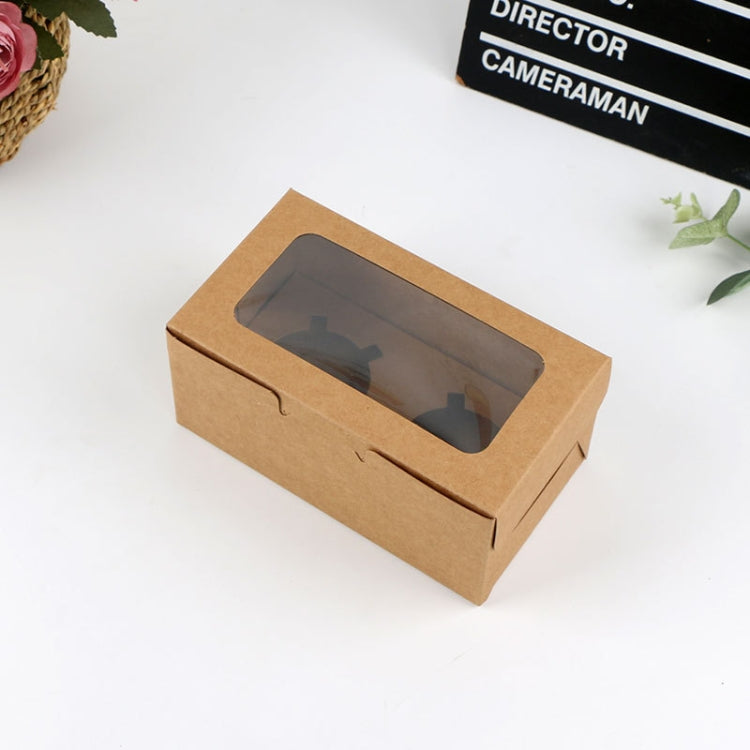 25 PCS Window Cupcake Packaging Box Muffin Cake Box With Inner Support, 2 In One (White), 2 In One (Marble), 2 In One (Kraft Paper), 4 In One (White), 4 In One (Marble), 4 In One (Kraft Paper), 6 In One (White), 6 In One (Marble), 6 In One (Kraft Paper) 2 In One (Kraft Paper)