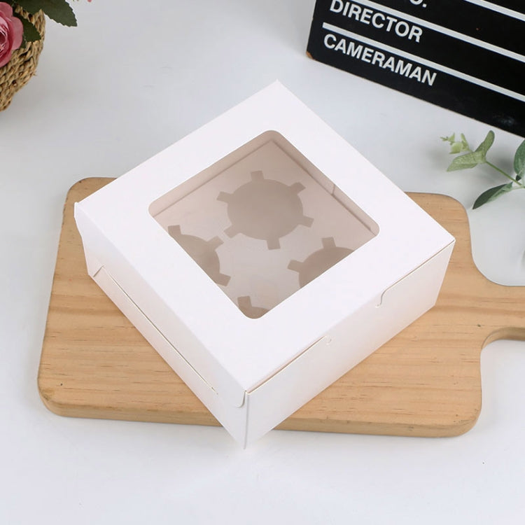25 PCS Window Cupcake Packaging Box Muffin Cake Box With Inner Support, 2 In One (White), 2 In One (Marble), 2 In One (Kraft Paper), 4 In One (White), 4 In One (Marble), 4 In One (Kraft Paper), 6 In One (White), 6 In One (Marble), 6 In One (Kraft Paper) 4 In One (White)