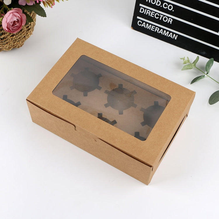 25 PCS Window Cupcake Packaging Box Muffin Cake Box With Inner Support, 2 In One (White), 2 In One (Marble), 2 In One (Kraft Paper), 4 In One (White), 4 In One (Marble), 4 In One (Kraft Paper), 6 In One (White), 6 In One (Marble), 6 In One (Kraft Paper) 6 In One (Kraft Paper)