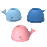 3 PCS Silicone Whale Toothbrush Holder Desktop Office Pen Holder, Pink, Dark Blue, Light Blue