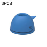 3 PCS Silicone Whale Toothbrush Holder Desktop Office Pen Holder, Pink, Dark Blue, Light Blue Dark Blue