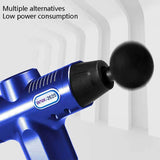 Hishell WK-2020 Electric Massage Gun Muscle Relaxation Charging Massager Portable Fitness Equipment Fascia Gun, Silver, Red, Blue