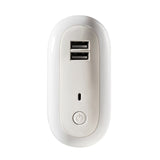 Remote Control Timer Dimming Night Light Bedroom Socket LED Wall Light, CN Plug, Dual-USB