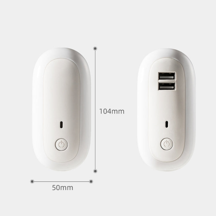 Remote Control Timer Dimming Night Light Bedroom Socket LED Wall Light, CN Plug, Dual-USB