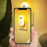 Remote Control Timer Dimming Night Light Bedroom Socket LED Wall Light, CN Plug, Dual-USB