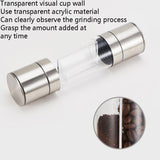2 in 1 Stainless Steel Manual Pepper Mill Double-Head Pepper Mill, Pepper Mill