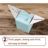 50 Pieces Muffin Cup Cake Box Portable Window Cake Packaging Box, Light Green, Pink, Light Blue, White