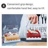 50 Pieces Portable Long Cake Roll Transparent Box Pastry Baking Packaging Box, Small Roll (13x8x10cm), Half Roll (16x9x9cm)