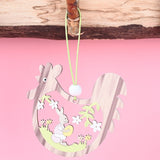 Easter Wooden Pendants Festive Atmosphere Decorative Items, Bunny Egg Shell, Rabbit Lifting Eggshell, Small Egg Shell, Yellow Rabbit Eggshell, Pink Egg, Yellow Rabbit Tooth Egg, Light Yellow Upside-down Rabbit Eggs, Blue Egg, Orange-winged Bird        ...