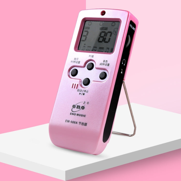 ENO EM-988A Electronic Vocal Rechargeable Metronome For Piano/Guitar/Drum/Guzheng/Violin, EM-988A (Pink)