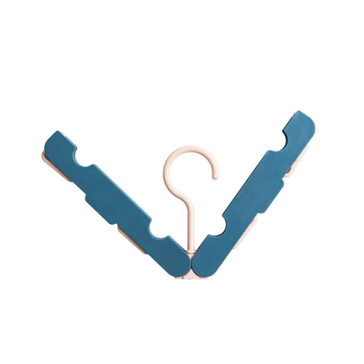 Travel Foldable Portable Clothes Hanger Household Anti-Skid And Windproof Clothes Hanger, Dark Blue, Pink, Off-white, Light Green Dark Blue