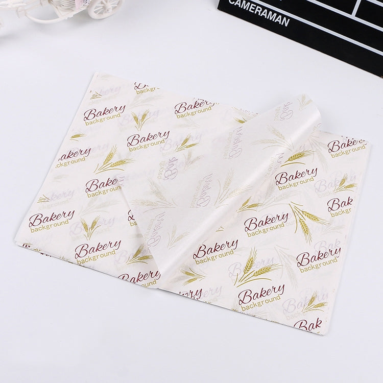 100 Sheets / Pack Cake Greaseproof Paper Baking Packaging Plate Paper Hamburger Paper, Colour: Classical Newspaper, Classical Newspaper, Color Pastry, Orange Tower, White English, Coffee English, Wheat English, Pure White, Thick Kraft Paper, Gray Tower Wheat English