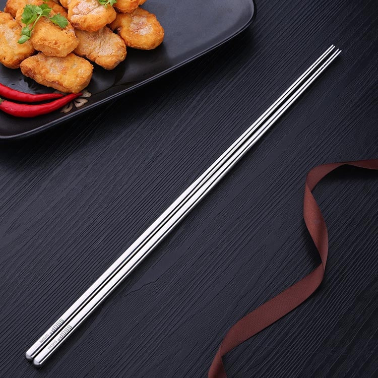 1 Pair Extended Chopsticks Stainless Steel Non-Slip Anti-Scalding Long Chopsticks Noodle Chopsticks Hot Pot Chopsticks, 36cm