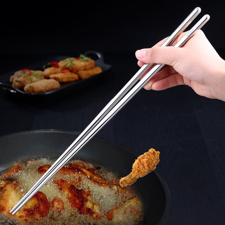 1 Pair Extended Chopsticks Stainless Steel Non-Slip Anti-Scalding Long Chopsticks Noodle Chopsticks Hot Pot Chopsticks, 36cm