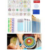 53 PCS Mandala Drawing Tool With Storage Bag, Drawing Tool