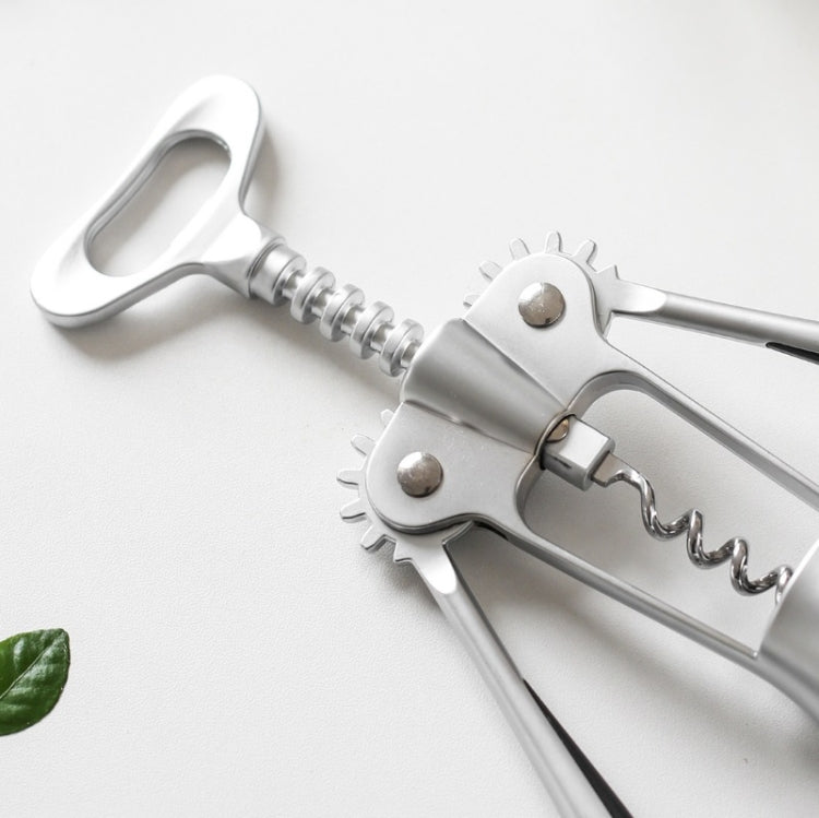 Kitchen Multifunctional Manual Wine Zinc Alloy Bottle Opener, Zinc Alloy Silver