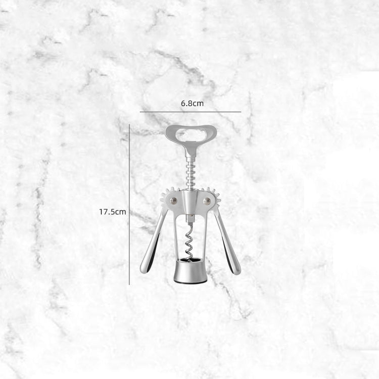 Kitchen Multifunctional Manual Wine Zinc Alloy Bottle Opener, Zinc Alloy Silver