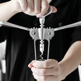 Kitchen Multifunctional Manual Wine Zinc Alloy Bottle Opener, Zinc Alloy Silver