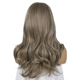 Women Mid-Point Mid-Length Curly Wig Chemical Fiber Headgear, Linen Brown + Light Gold, Dark Brown + Light Gold, Light Gold+Brown