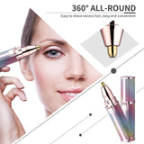2 In 1 Electric Shaver Lady Eyebrow Trimmer Lipstick Automatic Facial Hair Removal Device, Dry Battery, Charging