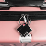 TSA Customs Combination Lock Anti-Theft Wire Padlock, Black, Silver, Red