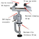 Universal Aluminum Alloy 360 Degree Rotating Small Bench Vise, Small Bench Vise