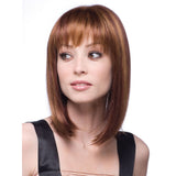 Women Medium Long Style Straight Hair Headgear, Brown, Light Gold