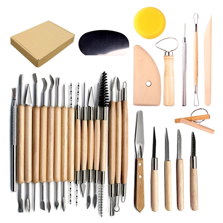 30 In 1 Wooden Pottery Clay Tools Multi-Function Clay Sculpture Tools, Sculpture Tools Sculpture Tools